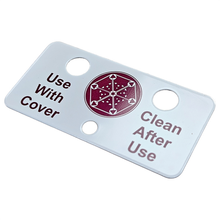 Solid Color Nameplate Custom Brushed Stainless Steel Filled Color Nameplate With Adhesive Backing
